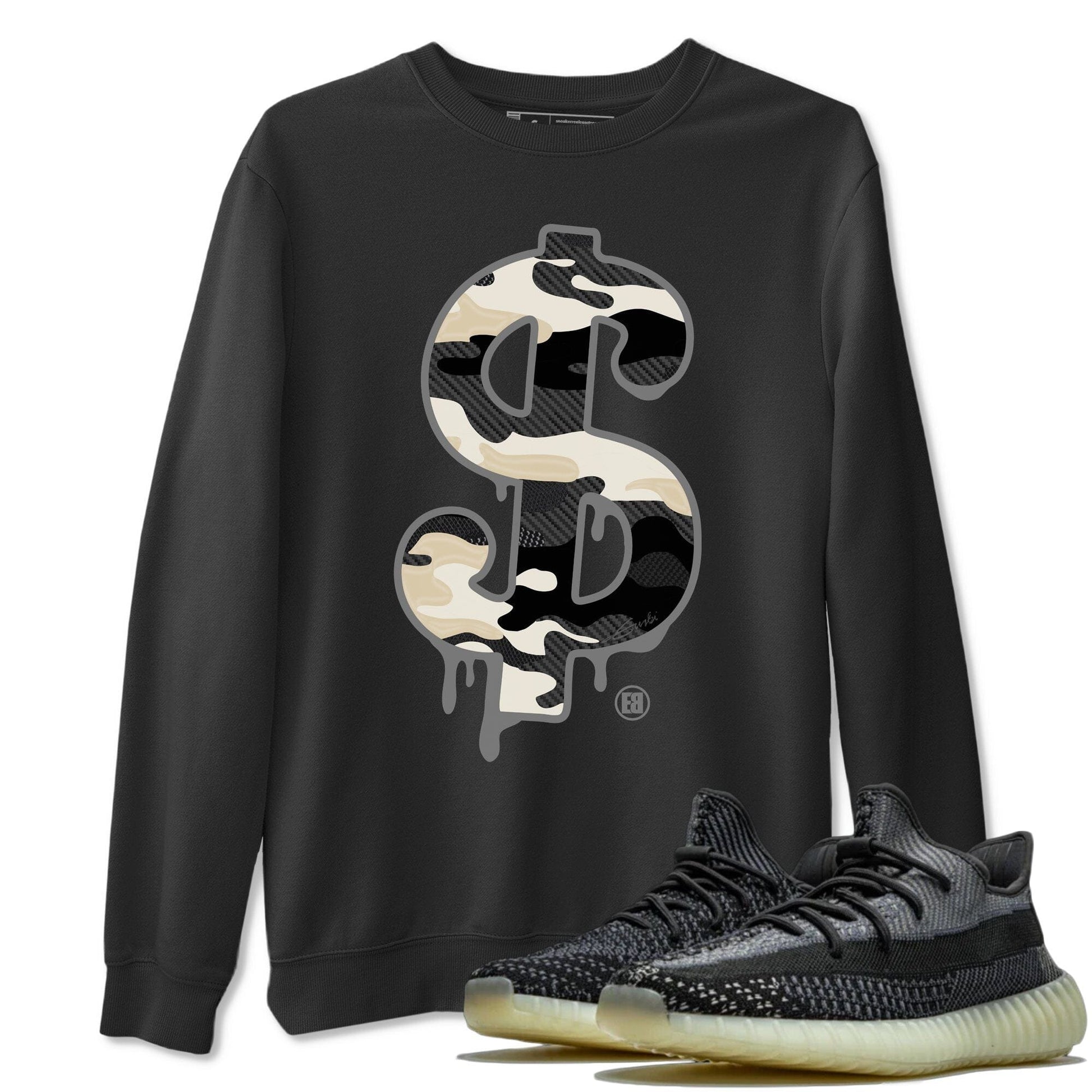 Yeezy 350 Carbon Asriel Sneaker Match Tees Dollar Camo Sneaker Tees Yeezy 350 Carbon Asriel Sneaker Release Tees Unisex Shirts