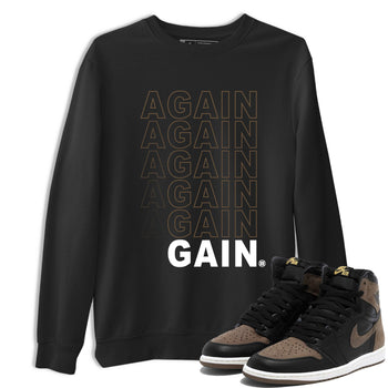 Air Jordan 1 High OG Retro Palomino shirt to match jordans Again Gain sneaker tees 1s Palomino Jordan 1 Mocha SNRT Sneaker Release Tees Unisex Black 1 T-Shirt
