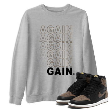 Air Jordan 1 High OG Retro Palomino shirt to match jordans Again Gain sneaker tees 1s Palomino Jordan 1 Mocha SNRT Sneaker Release Tees Unisex Heather Grey 1 T-Shirt