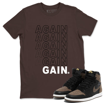 Air Jordan 1 High OG Retro Palomino shirt to match jordans Again Gain sneaker tees 1s Palomino Jordan 1 Mocha SNRT Sneaker Release Tees Unisex Dark Chocolate 1 T-Shirt