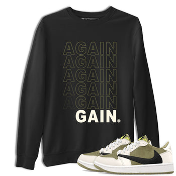 Jordan 1 Low x Travis Scott Golf Olive shirt to match jordans Again Gain sneaker tees Air Jordan 1 Travis Scott Olive SNRT Sneaker Release Tees Unisex Black 1 T-Shirt