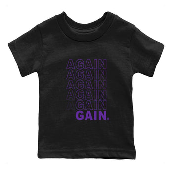 12s Purple shirt to match jordans Again Gain sneaker tees Air Jordan 12 Field Purple SNRT Sneaker Release Tees Baby Toddler Black 2 T-Shirt