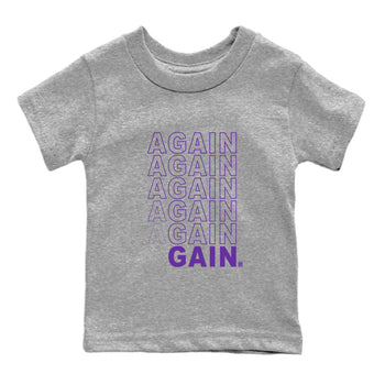 12s Purple shirt to match jordans Again Gain sneaker tees Air Jordan 12 Field Purple SNRT Sneaker Release Tees Baby Toddler Heather Grey 2 T-Shirt