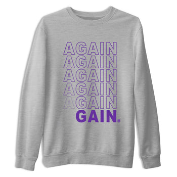 12s Purple shirt to match jordans Again Gain sneaker tees Air Jordan 12 Field Purple SNRT Sneaker Release Tees Unisex Heather Grey 2 T-Shirt