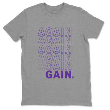 12s Purple shirt to match jordans Again Gain sneaker tees Air Jordan 12 Field Purple SNRT Sneaker Release Tees Unisex Heather Grey 2 T-Shirt