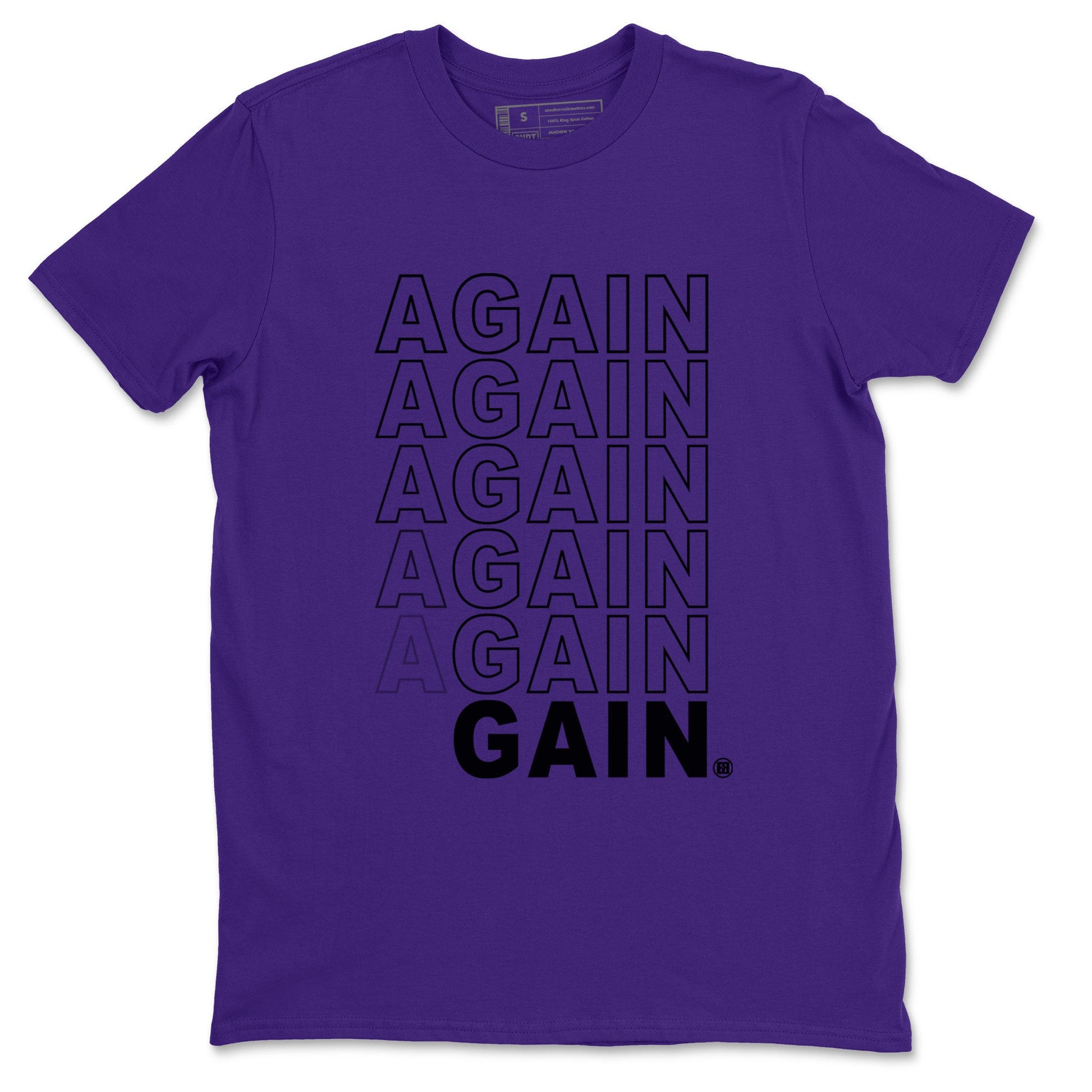 12s Purple shirt to match jordans Again Gain sneaker tees Air Jordan 12 Field Purple SNRT Sneaker Release Tees Unisex Purple 2 T-Shirt