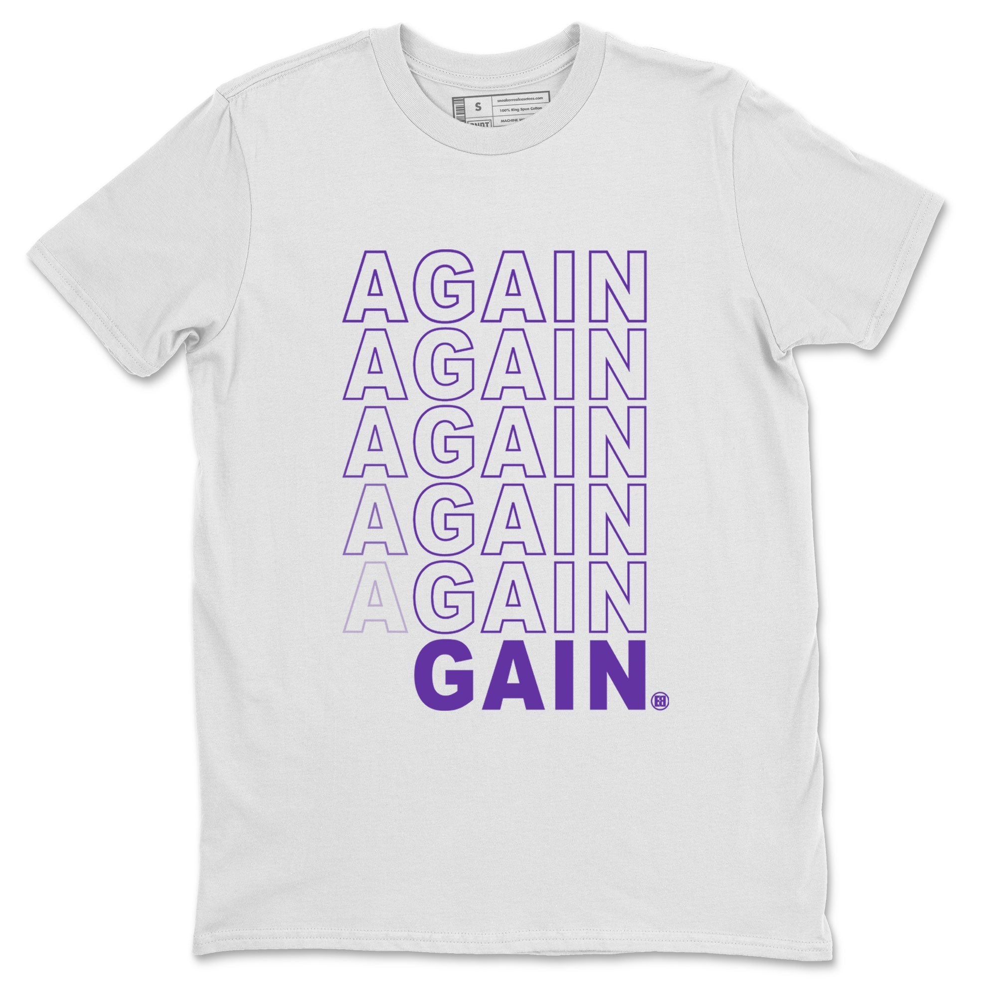 12s Purple shirt to match jordans Again Gain sneaker tees Air Jordan 12 Field Purple SNRT Sneaker Release Tees Unisex White 2 T-Shirt