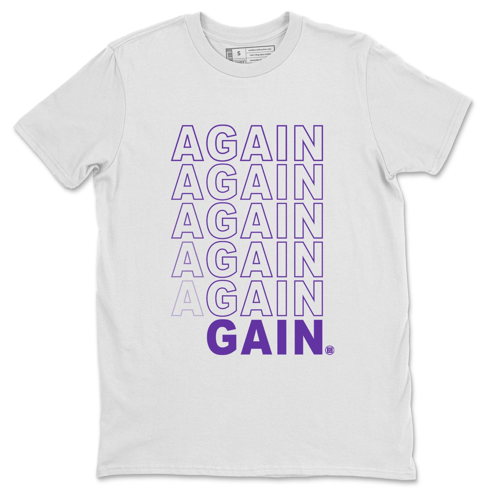 12s Purple shirt to match jordans Again Gain sneaker tees Air Jordan 12 Field Purple SNRT Sneaker Release Tees Unisex White 2 T-Shirt