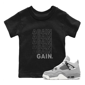 4s Frozen Moments Grey shirt to match jordans Again Gain sneaker tees Air Jordan 4 Frozen Moments SNRT Sneaker Release Tees Baby Toddler Black 1 T-Shirt