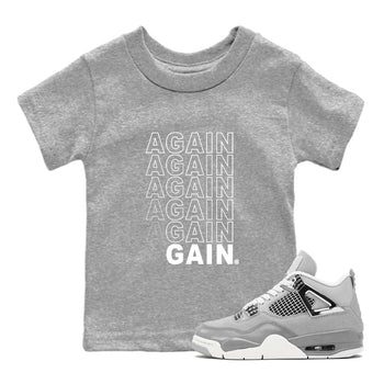 4s Frozen Moments Grey shirt to match jordans Again Gain sneaker tees Air Jordan 4 Frozen Moments SNRT Sneaker Release Tees Baby Toddler Heather Grey 1 T-Shirt