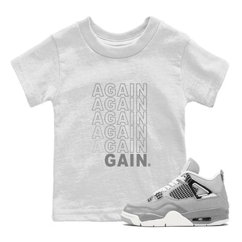 4s Frozen Moments Grey shirt to match jordans Again Gain sneaker tees Air Jordan 4 Frozen Moments SNRT Sneaker Release Tees Baby Toddler White 1 T-Shirt