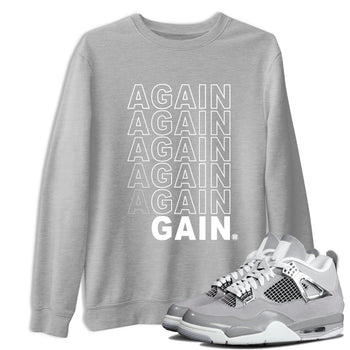 4s Frozen Moments Grey shirt to match jordans Again Gain sneaker tees Air Jordan 4 Frozen Moments SNRT Sneaker Release Tees Unisex Heather Grey 1 T-Shirt