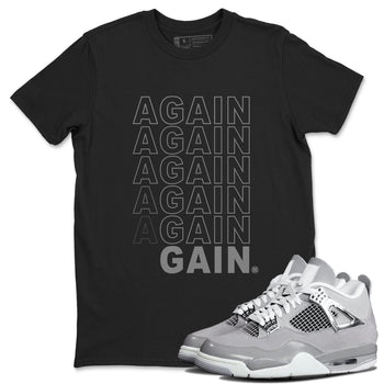4s Frozen Moments Grey shirt to match jordans Again Gain sneaker tees Air Jordan 4 Frozen Moments SNRT Sneaker Release Tees Unisex Black 1 T-Shirt