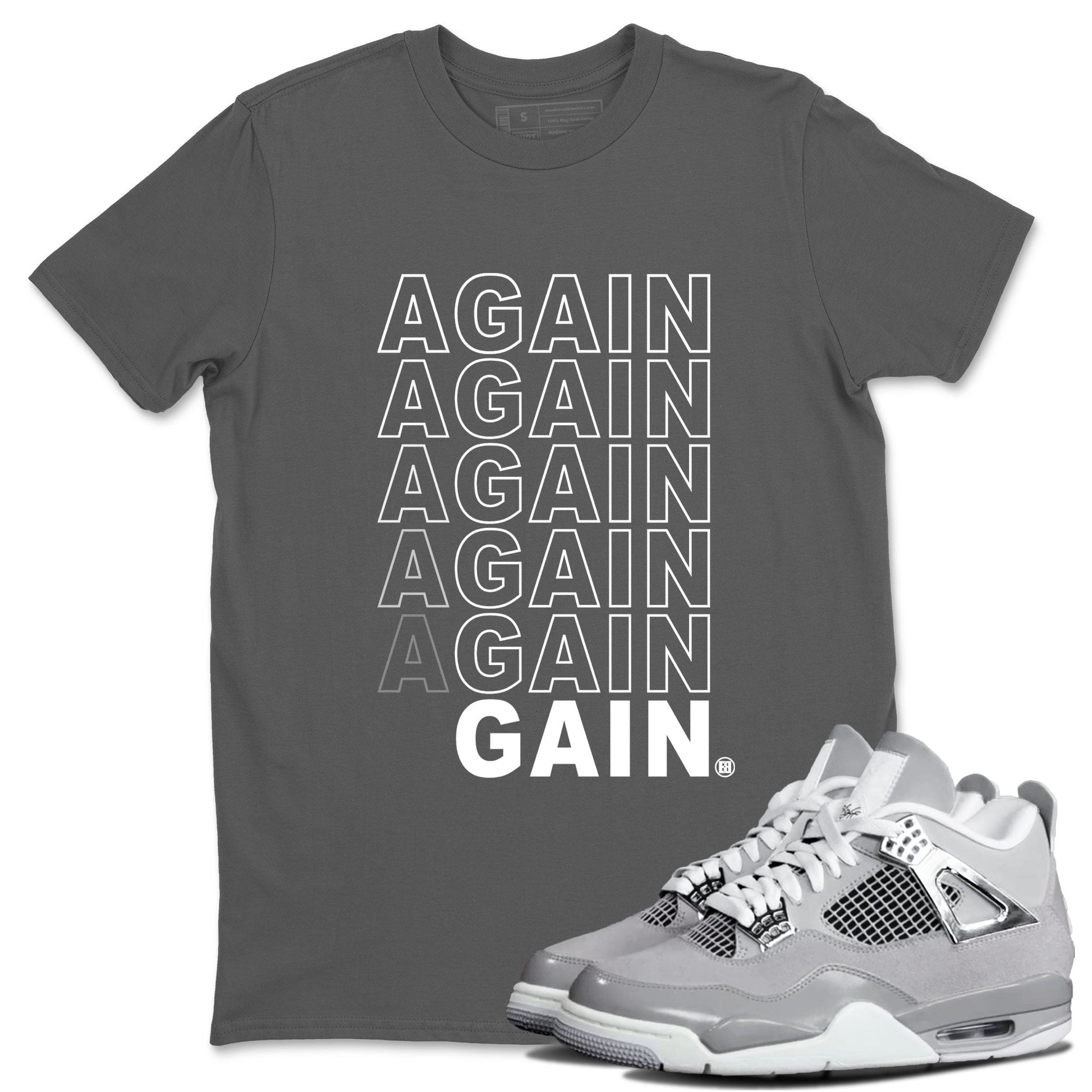4s Frozen Moments Grey shirt to match jordans Again Gain sneaker tees Air Jordan 4 Frozen Moments SNRT Sneaker Release Tees Unisex Cool Grey 1 T-Shirt