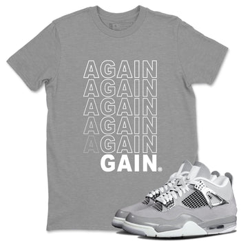 4s Frozen Moments Grey shirt to match jordans Again Gain sneaker tees Air Jordan 4 Frozen Moments SNRT Sneaker Release Tees Unisex Heather Grey 1 T-Shirt