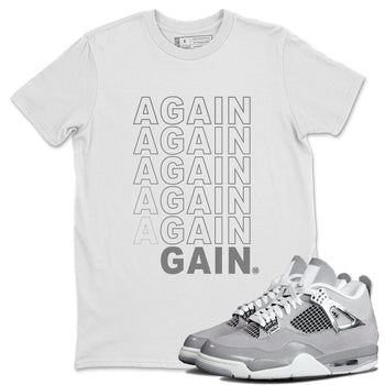 4s Frozen Moments Grey shirt to match jordans Again Gain sneaker tees Air Jordan 4 Frozen Moments SNRT Sneaker Release Tees Unisex White 1 T-Shirt