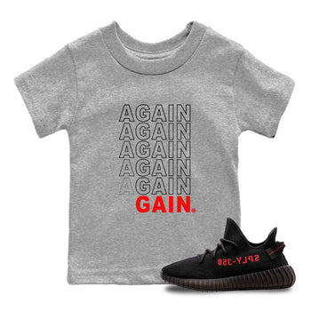 Yeezy Boost 350 Bred shirt to match jordans Again Gain sneaker tees Yeezy 350 Bred SNRT Sneaker Release Tees Baby Toddler Heather Grey 1 T-Shirt