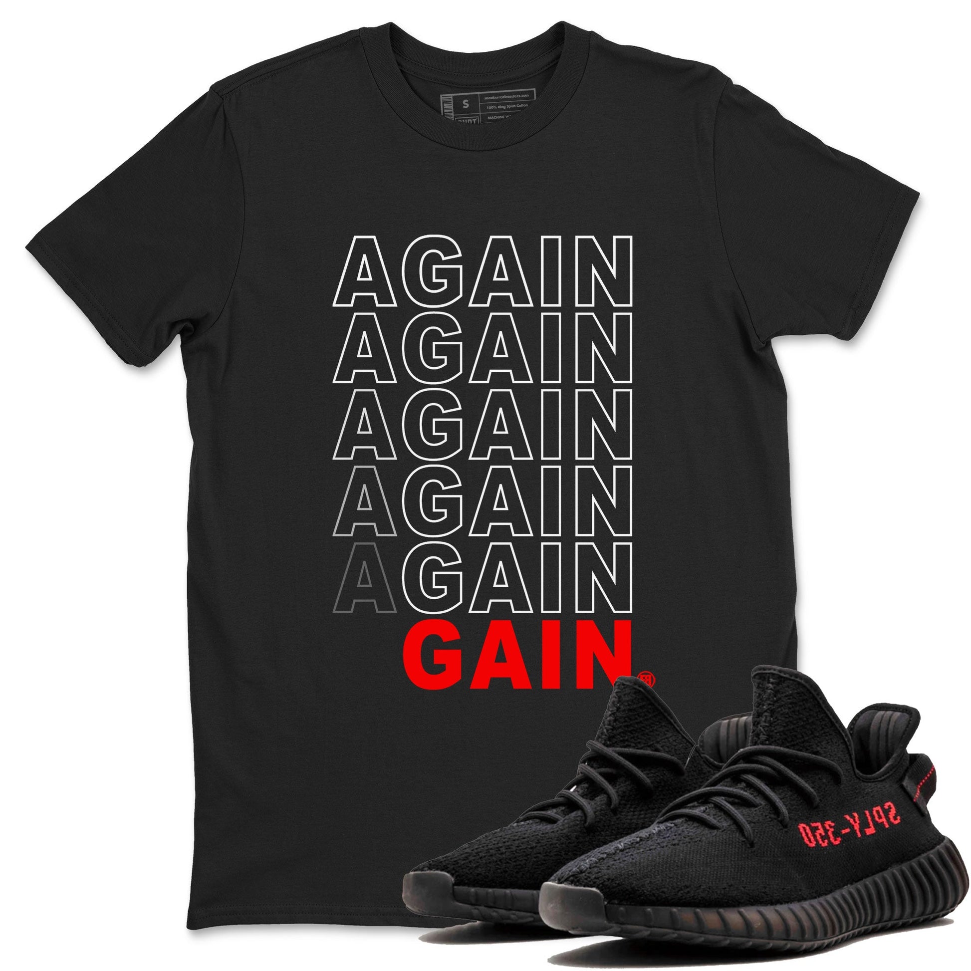 Yeezy Boost 350 Bred shirt to match jordans Again Gain sneaker tees Yeezy 350 Bred SNRT Sneaker Release Tees Unisex Black 1 T-Shirt