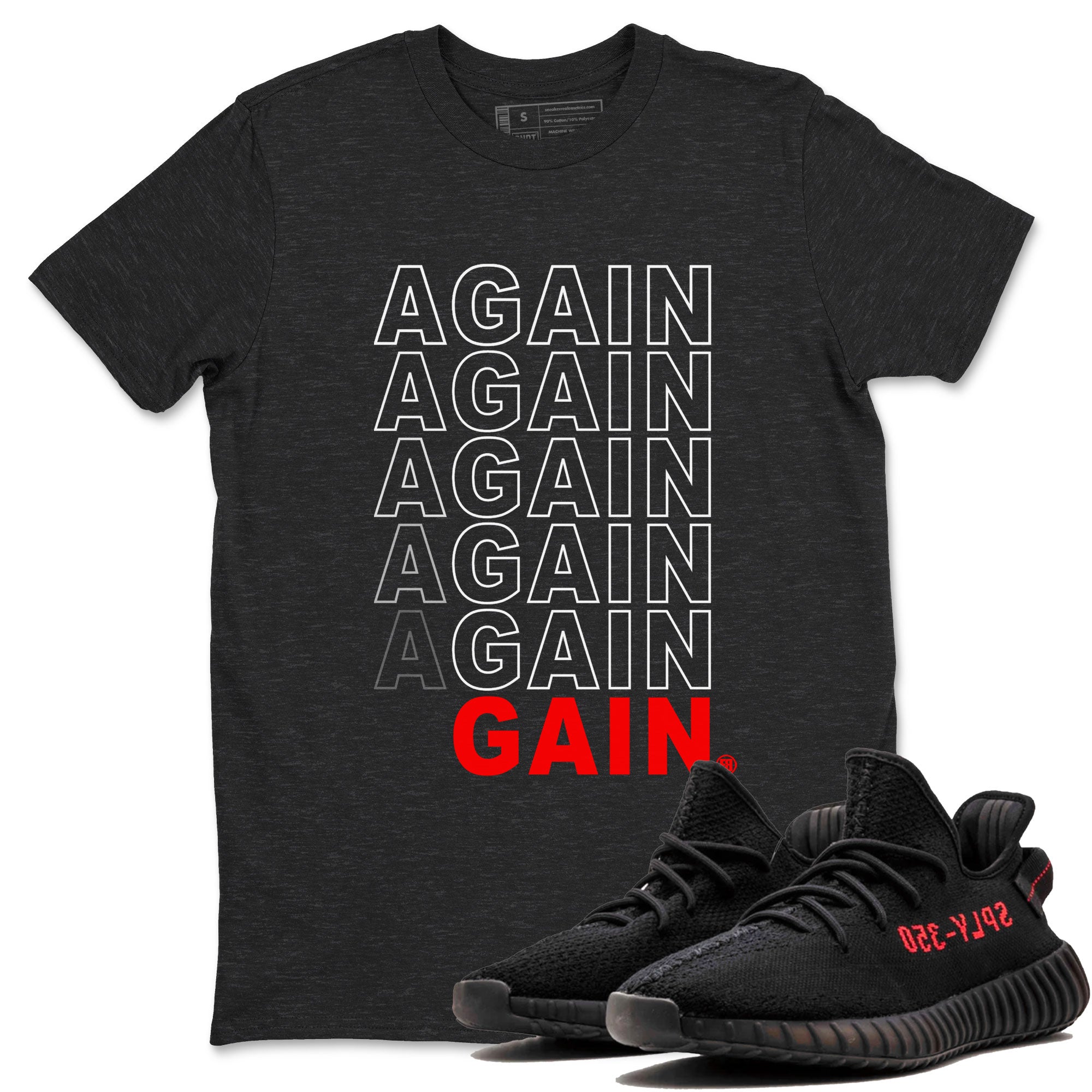 Yeezy Boost 350 Bred shirt to match jordans Again Gain sneaker tees Yeezy 350 Bred SNRT Sneaker Release Tees Unisex Charcoal Heather 1 T-Shirt
