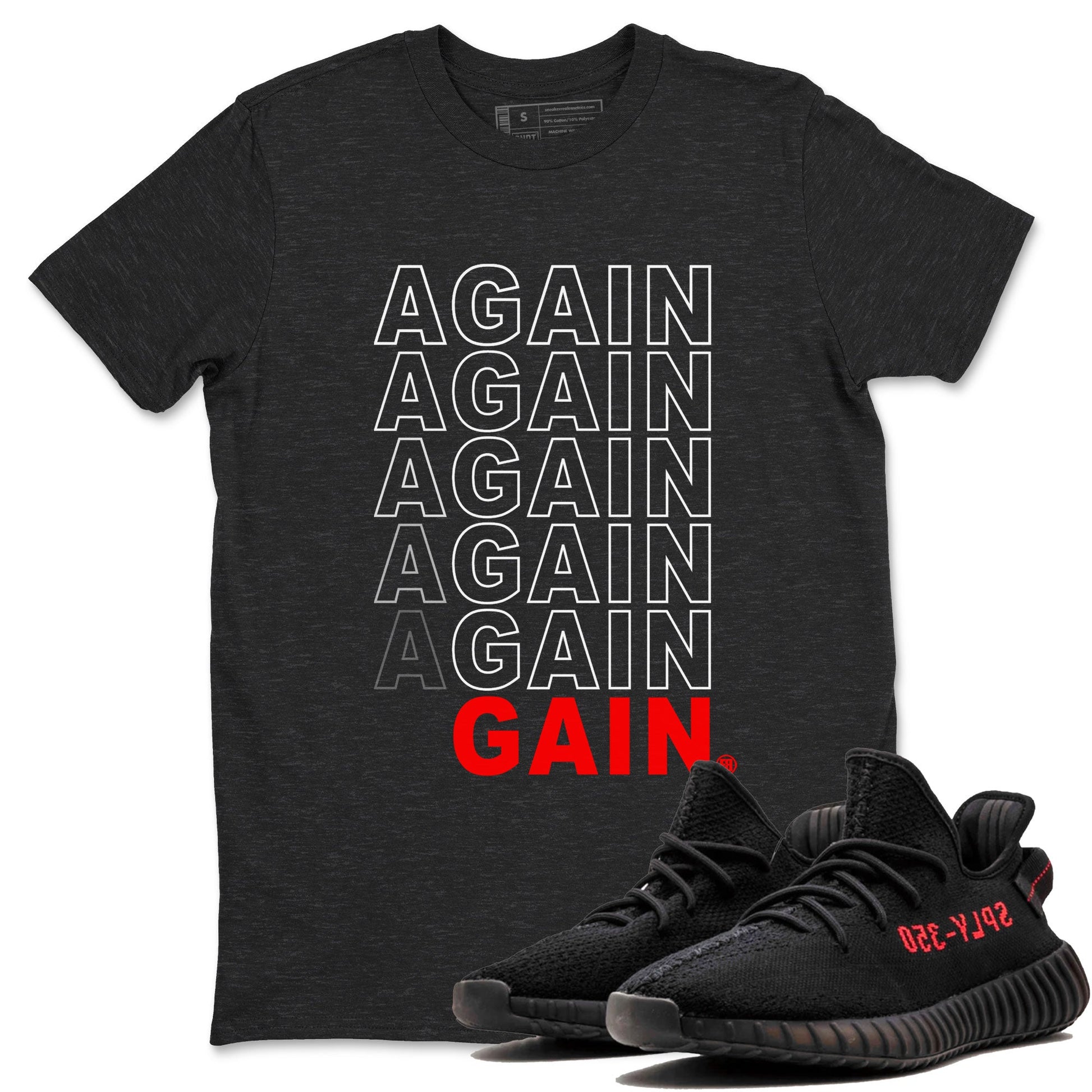 Yeezy Boost 350 Bred shirt to match jordans Again Gain sneaker tees Yeezy 350 Bred SNRT Sneaker Release Tees Unisex Charcoal Heather 1 T-Shirt