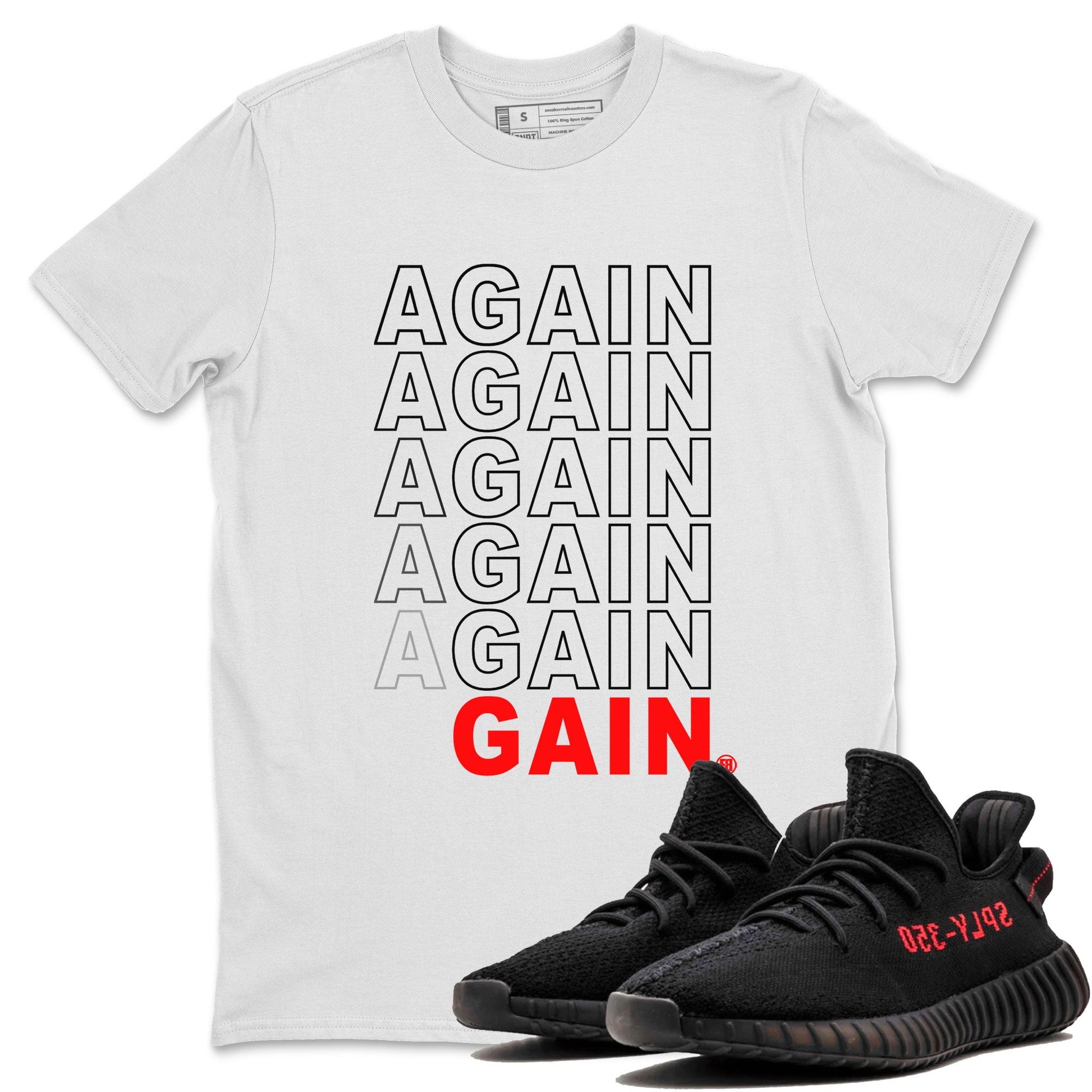 Yeezy Boost 350 Bred shirt to match jordans Again Gain sneaker tees Yeezy 350 Bred SNRT Sneaker Release Tees Unisex White 1 T-Shirt