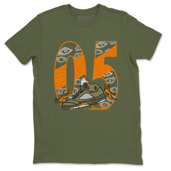 5s Olive shirt to match jordans Agressive Dribble sneaker tees Air Jordan 5 Retro Olive SNRT Sneaker Release Tees unisex cotton Military Green 2 crew neck shirt