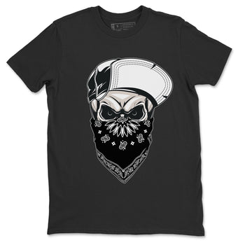 Jordan 1 Black White Sneaker Match Tees Skull Hat Sneaker Tees Jordan 1 Black White Sneaker Release Tees Unisex Shirts