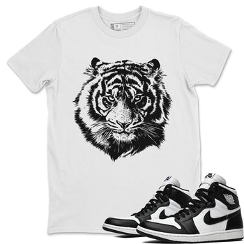 Jordan 1 Black White Sneaker Match Tees Tiger Sneaker Tees Jordan 1 Black White Sneaker Release Tees Unisex Shirts