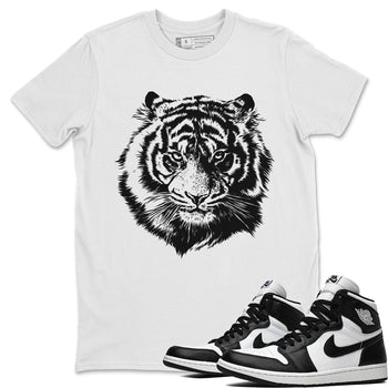 Jordan 1 Black White Sneaker Match Tees Tiger Sneaker Tees Jordan 1 Black White Sneaker Release Tees Unisex Shirts