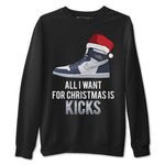 Jordan 1 Midnight Navy Sneaker Match Tees All I Want For Christmas Is Kicks Sneaker Tees Jordan 1 Midnight Navy Sneaker Release Tees Unisex Shirts