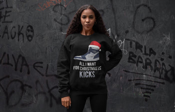 Jordan 1 Midnight Navy Sneaker Match Tees All I Want For Christmas Is Kicks Sneaker Tees Jordan 1 Midnight Navy Sneaker Release Tees Unisex Shirts