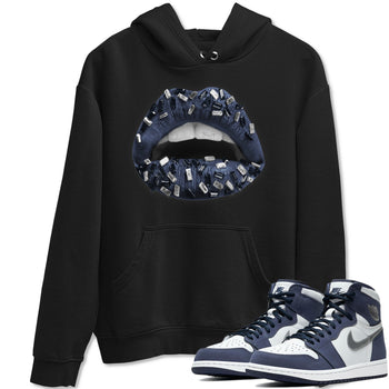 Jordan 1 Midnight Navy Sneaker Match Tees Lips Jewel Sneaker Tees Jordan 1 Midnight Navy Sneaker Release Tees Unisex Shirts