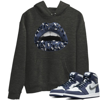 Jordan 1 Midnight Navy Sneaker Match Tees Lips Jewel Sneaker Tees Jordan 1 Midnight Navy Sneaker Release Tees Unisex Shirts
