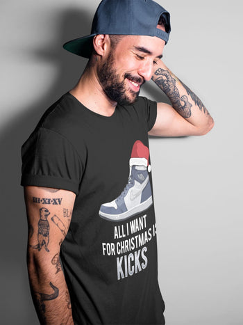 Jordan 1 Midnight Navy Sneaker Match Tees All I Want For Christmas Is Kicks Sneaker Tees Jordan 1 Midnight Navy Sneaker Release Tees Unisex Shirts
