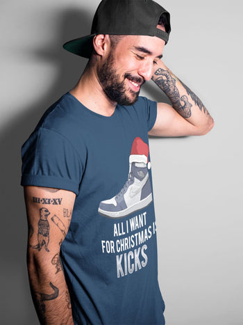 Jordan 1 Midnight Navy Sneaker Match Tees All I Want For Christmas Is Kicks Sneaker Tees Jordan 1 Midnight Navy Sneaker Release Tees Unisex Shirts