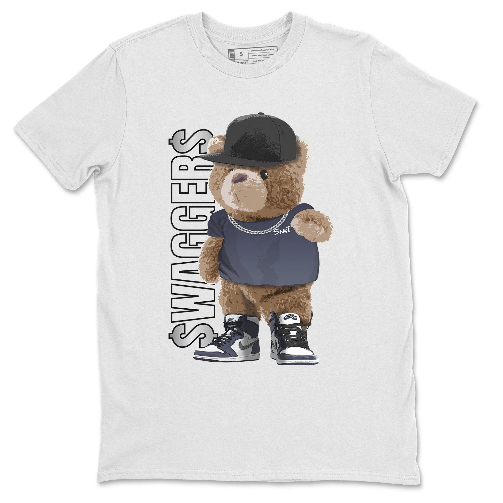 Jordan 1 Midnight Navy Sneaker Match Tees Bear Swaggers Sneaker Tees Jordan 1 Midnight Navy Sneaker Release Tees Unisex Shirts