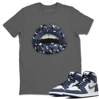 Jordan 1 Midnight Navy Sneaker Match Tees Lips Jewel Sneaker Tees Jordan 1 Midnight Navy Sneaker Release Tees Unisex Shirts