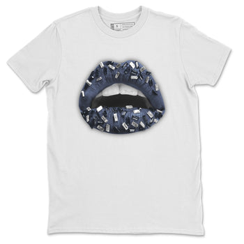 Jordan 1 Midnight Navy Sneaker Match Tees Lips Jewel Sneaker Tees Jordan 1 Midnight Navy Sneaker Release Tees Unisex Shirts