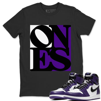 Jordan 1 Court Purple Sneaker Match Tees Ones Sneaker Tees Jordan 1 Court Purple Sneaker Release Tees Unisex Shirts