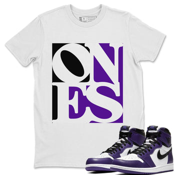 Jordan 1 Court Purple Sneaker Match Tees Ones Sneaker Tees Jordan 1 Court Purple Sneaker Release Tees Unisex Shirts