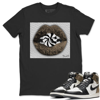 Jordan 1 Dark Mocha Sneaker Match Tees Lips Candy Sneaker Tees Jordan 1 Dark Mocha Sneaker Release Tees Unisex Shirts