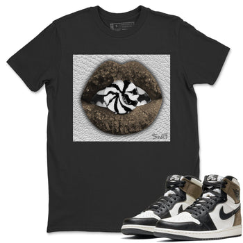 Jordan 1 Dark Mocha Sneaker Match Tees Lips Candy Sneaker Tees Jordan 1 Dark Mocha Sneaker Release Tees Unisex Shirts
