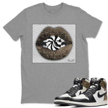 Jordan 1 Dark Mocha Sneaker Match Tees Lips Candy Sneaker Tees Jordan 1 Dark Mocha Sneaker Release Tees Unisex Shirts