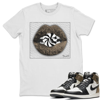 Jordan 1 Dark Mocha Sneaker Match Tees Lips Candy Sneaker Tees Jordan 1 Dark Mocha Sneaker Release Tees Unisex Shirts