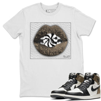 Jordan 1 Dark Mocha Sneaker Match Tees Lips Candy Sneaker Tees Jordan 1 Dark Mocha Sneaker Release Tees Unisex Shirts