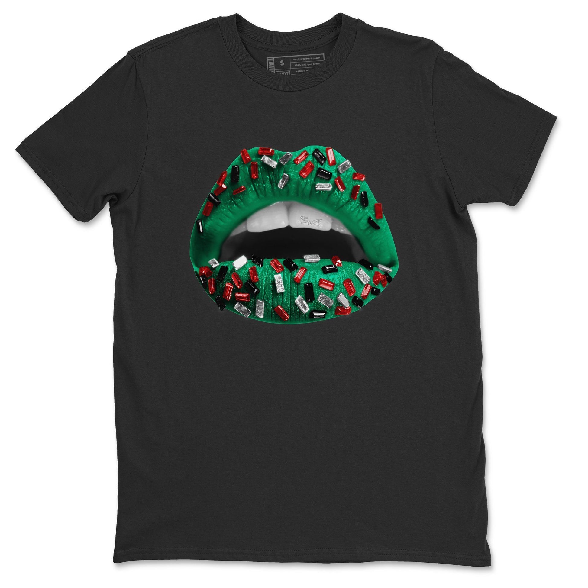 Jordan 1 Lucky Green Sneaker Match Tees Lips Jewel Sneaker Tees Jordan 1 Lucky Green Sneaker Release Tees Unisex Shirts