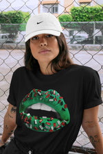 Jordan 1 Lucky Green Sneaker Match Tees Lips Jewel Sneaker Tees Jordan 1 Lucky Green Sneaker Release Tees Unisex Shirts