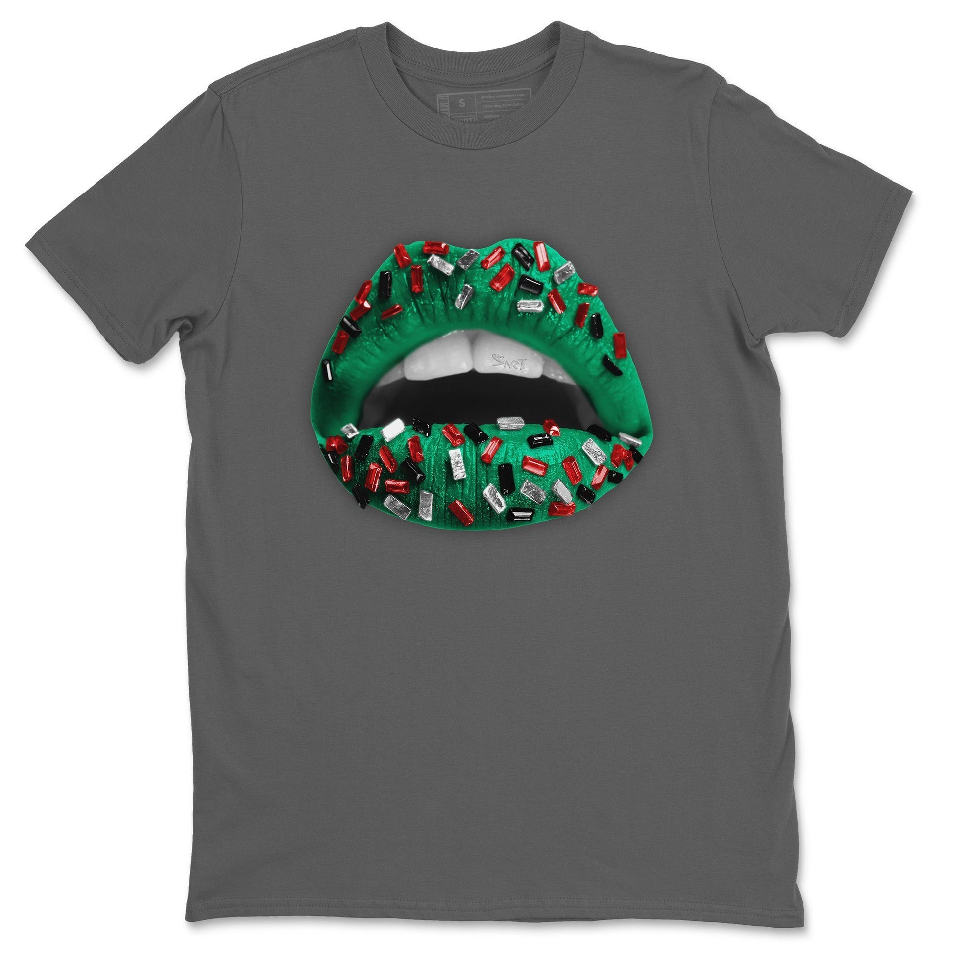 Jordan 1 Lucky Green Sneaker Match Tees Lips Jewel Sneaker Tees Jordan 1 Lucky Green Sneaker Release Tees Unisex Shirts