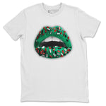 Jordan 1 Lucky Green Sneaker Match Tees Lips Jewel Sneaker Tees Jordan 1 Lucky Green Sneaker Release Tees Unisex Shirts