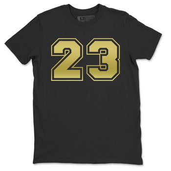 Jordan 1 Metallic Gold Sneaker Match Tees Number 23 Sneaker Tees Jordan 1 Metallic Gold Sneaker Release Tees Unisex Shirts